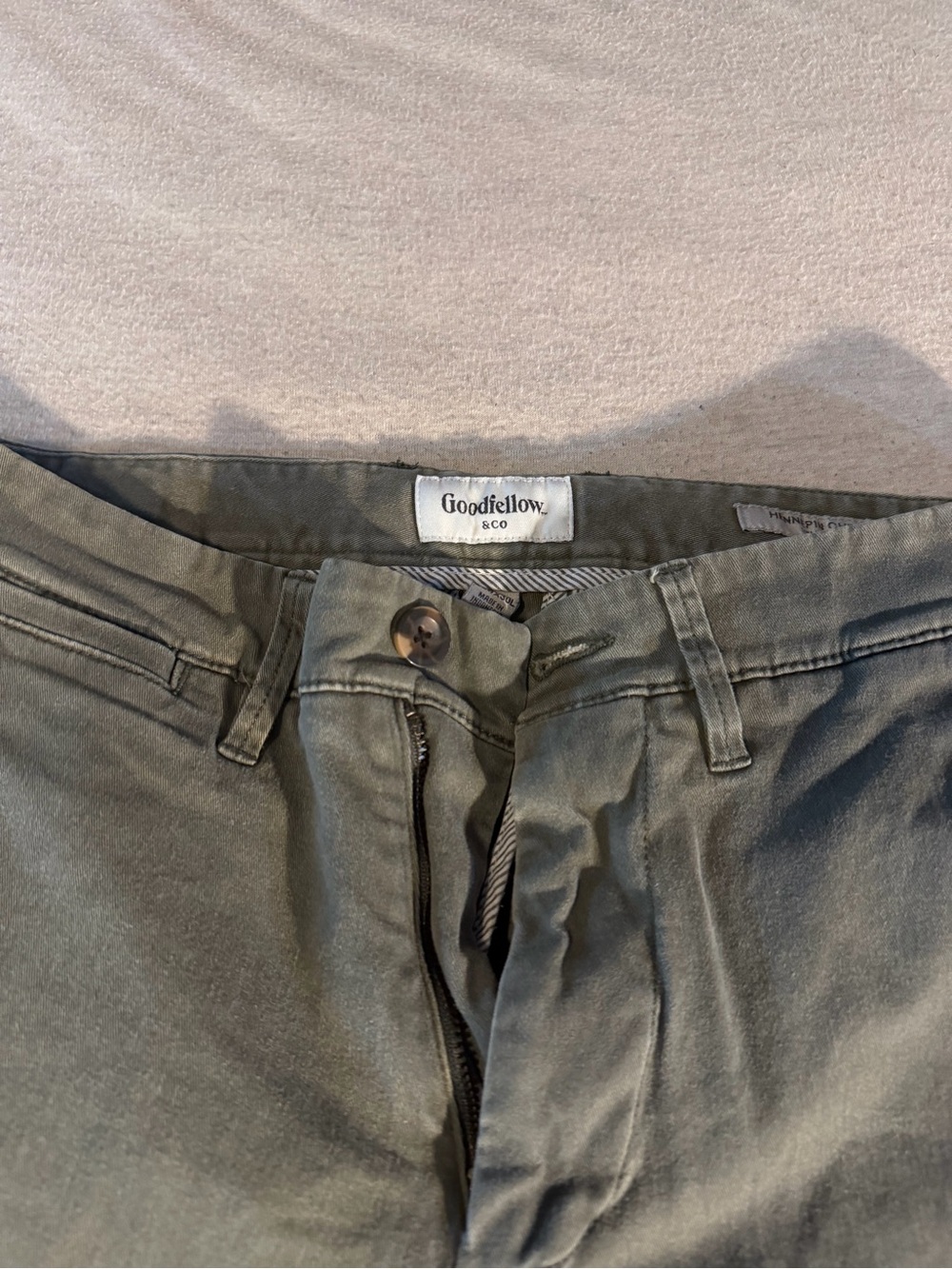 Goodfellow & Co Olive Green Slim Chino Pants Slim Fit 29x30